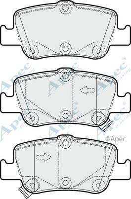 APEC BRAKING Комплект тормозных колодок, дисковый тормоз PAD1674